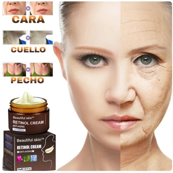 CREMA ANTIEDAD CON RETINOL MEJORA POROS LUMINOSIDAD